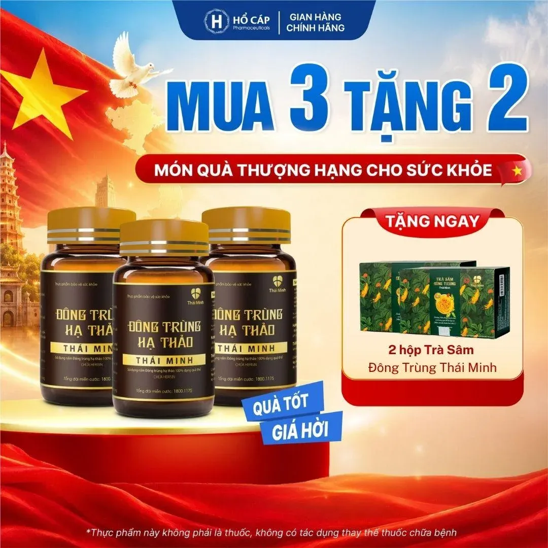 Set 3 lọ viên uống Đông trùng hạ thảo Thái Minh