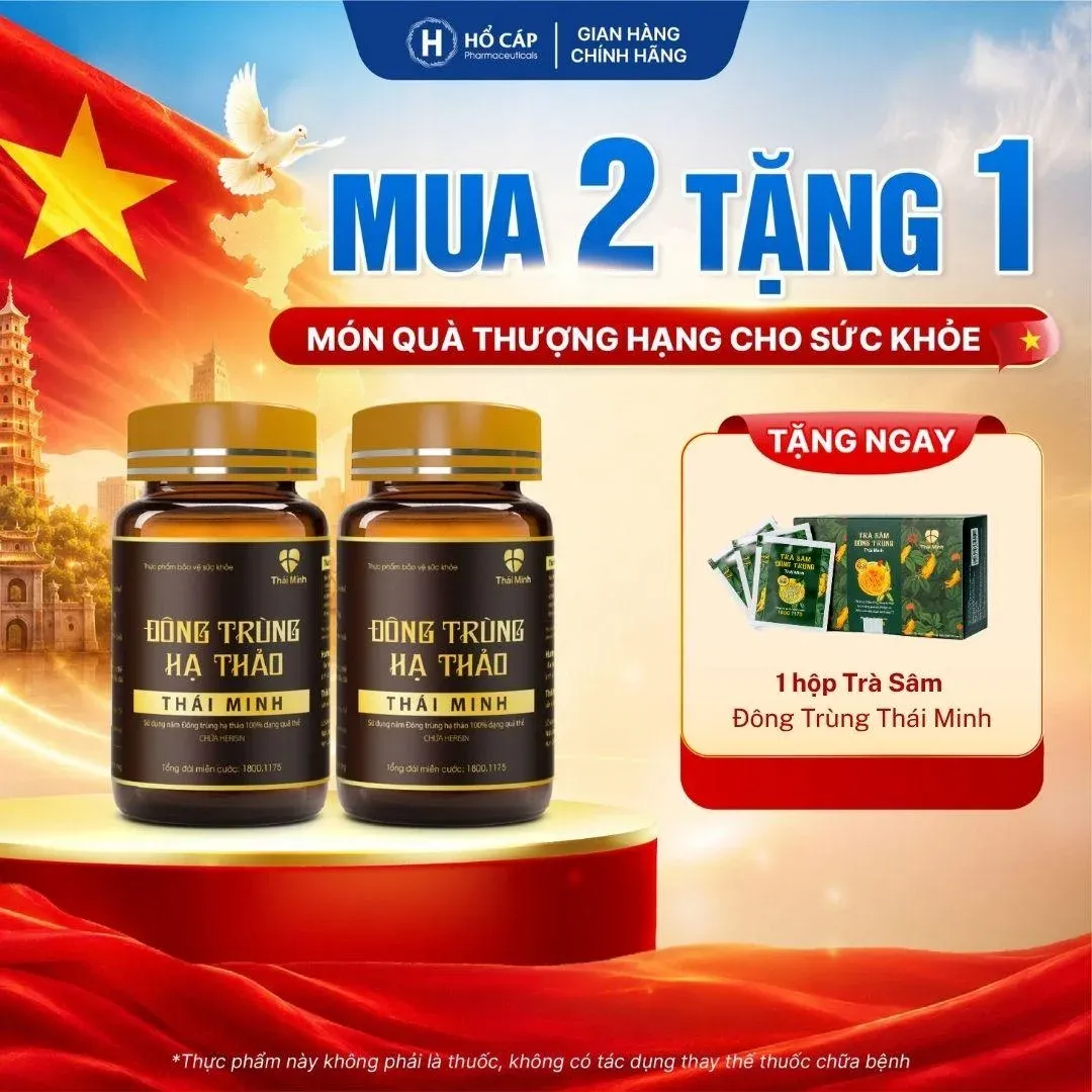 Set 2 lọ viên uống Đông trùng hạ thảo Thái Minh