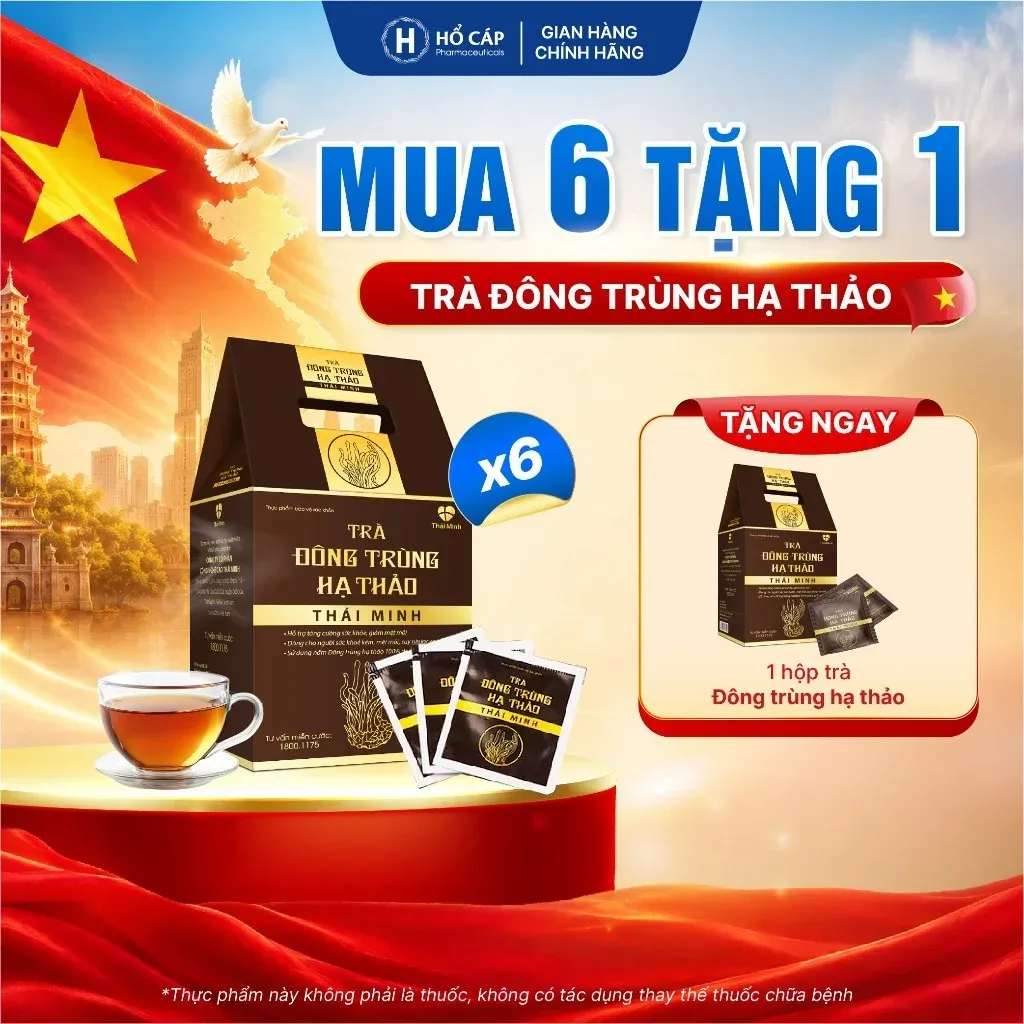 Trà Đông trùng hạ thảo Thái Minh: Mua 6 tặng 1